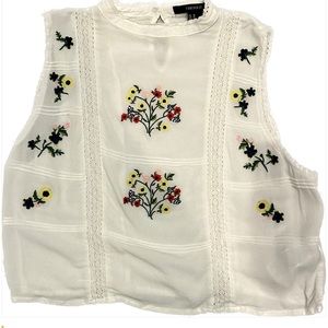 Spring Folk Embroidered Floral Shirt